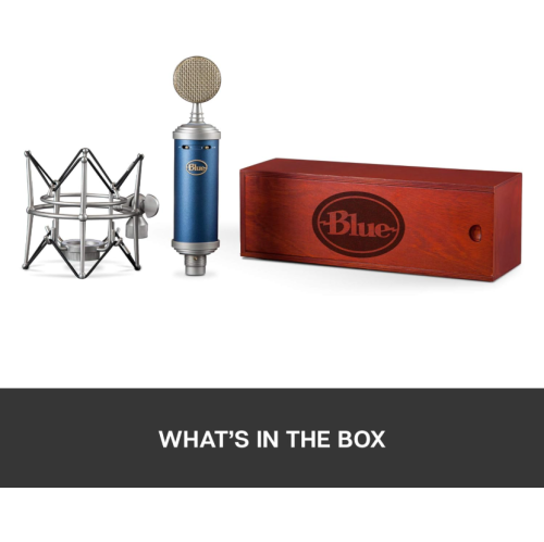 Refurbished - Logitech Blue Bluebird SL XLR Cardioid Condenser Microphone for Pro Recording, Streaming, Podcasting, Gaming, with Shockmount - Blue