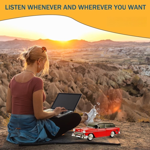 Sedan Bluetooth Speaker – HD Sound, FM Radio, TWS Stereo, LED Party Lights, USB/TF Playback, Hands‑Free Mic – Cool Portable Car Décor for Home,