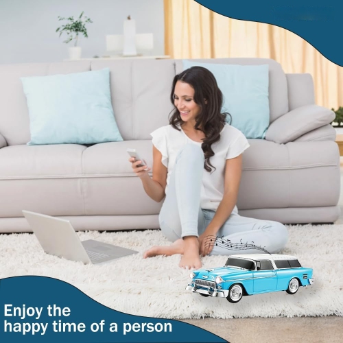 Sedan Bluetooth Speaker – HD Sound, FM Radio, TWS Stereo, LED Party Lights, USB/TF Playback, Hands‑Free Mic – Cool Portable Car Décor for Home,