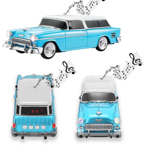 Haut-parleur Bluetooth berline – Son HD, radio FM, stéréo TWS, lumières de fête LED, lecture USB/TF, Micro mains libres – Décoration portative pour