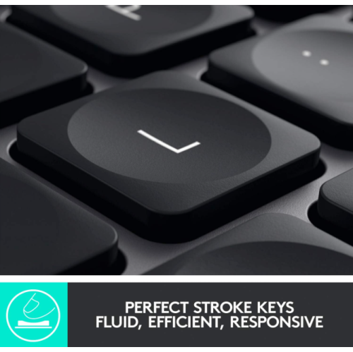 Remis à neuf - Clavier rétroéclairé sans fil MX Keys Advanced de Logitech pour Mac, touches LED rétroéclairées, Bluetooth, USB-C, construction en