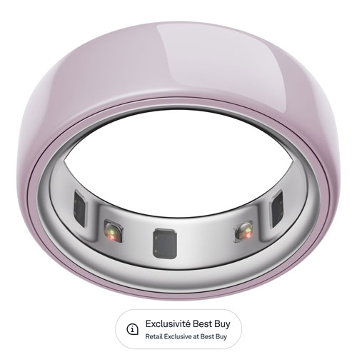 Anneau d'activité et de suivi du sommeil Oura Ring 4 en céramique - Pétale - Taille 9 - Partenariat exclusif de Best Buy