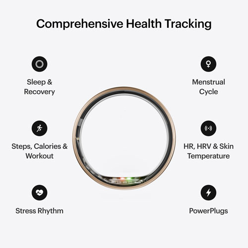 Anneau intelligent pour le sommeil et la mise en forme Ring Air d'Ultrahuman - Taille 13 - Rose doré