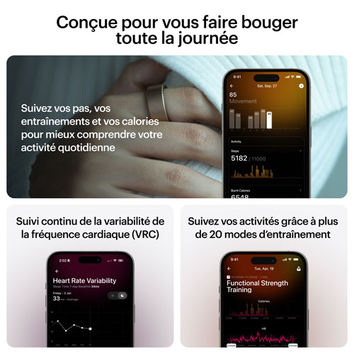 Anneau intelligent pour le sommeil et la mise en forme Ring Air d'Ultrahuman - Taille 13 - Rose doré