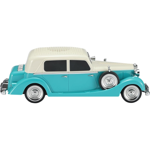 Réplique de haut-parleur Bluetooth pour voiture classique – Son HD sans fil avec radio FM, stéréo TWS, lumières de fête LED, microphone mains libres