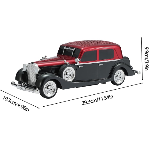 Classic Car Bluetooth Replica Speaker – Wireless HD Sound with FM Radio, TWS Stereo, LED Party Lights, Built-in Microphone Hands-Free Call, Surprise