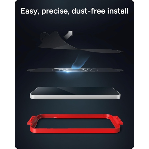 ZAGG Glass Elite Privacy 360 Screen Protector for iPhone 16/15 – 4-Way Privacy, Ultra-Strong Tempered Glass, 5X Stronger, InvisibleShield,