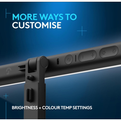 Logitech G Litra Beam Premium LED Gaming Light Bar for PC/Mac: Computer Monitor Streaming Key Light, Bluetooth & Onboard Controls, Fully Adjustable -