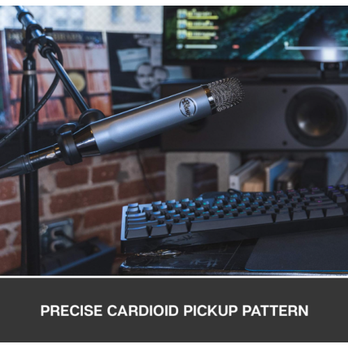 Remis à neuf - Microphone à condensateur XLR Blue Ember de Logitech pour studio, enregistrement, baladoémissions, microphone pour diffusion en