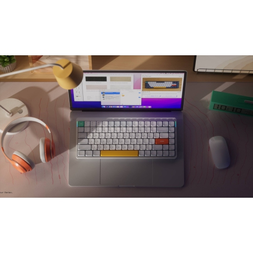 NuPhy Air75 V2 RGB Low Profile Hotswap Wireless Mechanical Gaming Keyboard – 75% Layout, Brown Switches – Compatible with Windows,iOS,macOS and more,