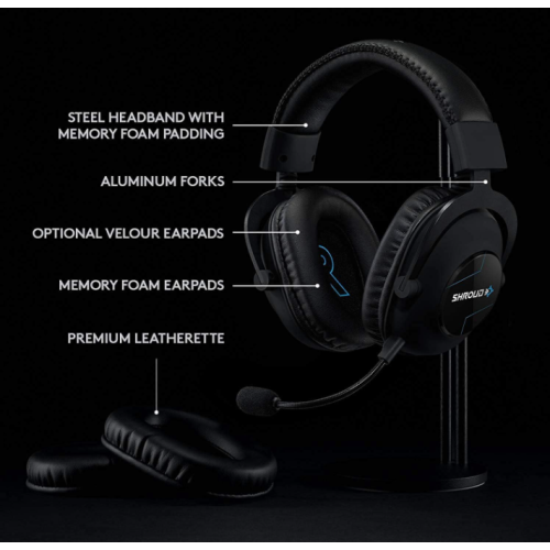 Refurbished - Logitech G PRO X Wireless Lightspeed Gaming Headset - Shroud Edition (981-000956)