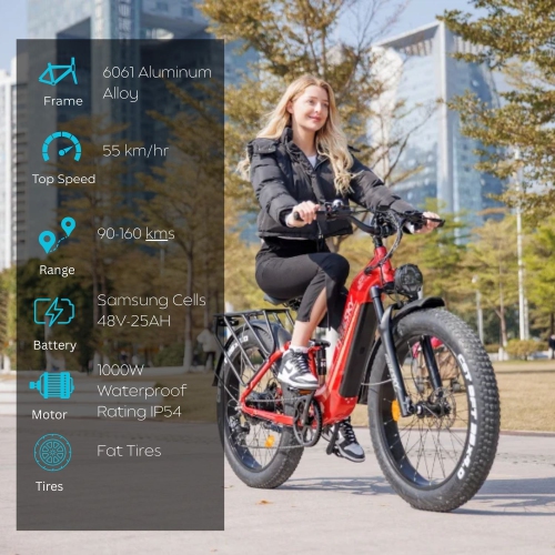 Wild Cat ProEbike|Power MoTor 1000W| SAMSUNG Cells Lithium Battery Tested |Long Range Up To 105 Miles|Max Speed 35 MPH|Safe Hydraulic Disc Brake|LCD