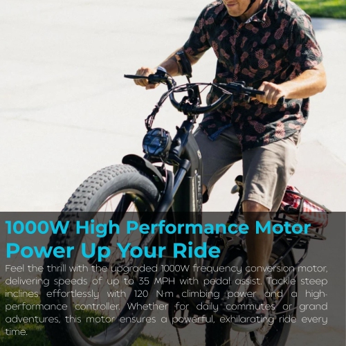 Wild Cat ProEbike|Power MoTor 1000W| SAMSUNG Cells Lithium Battery Tested |Long Range Up To 105 Miles|Max Speed 35 MPH|Safe Hydraulic Disc Brake|LCD