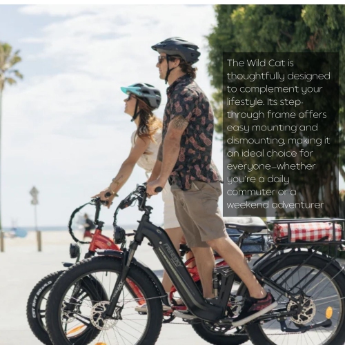 Wild Cat ProEbike|Power MoTor 1000W| SAMSUNG Cells Lithium Battery Tested |Long Range Up To 105 Miles|Max Speed 35 MPH|Safe Hydraulic Disc Brake|LCD