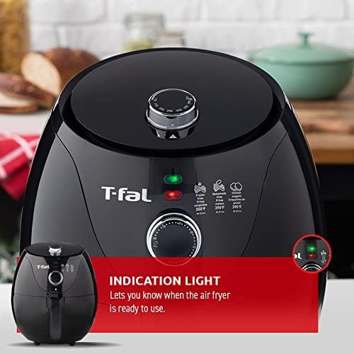 T-Fal Air Fryer Essential, 3.2 Litre / 3.4 Quarts, 1200W, Air Fryer, Grill, Roast, Bake, Perfect Size, Oil-less, Non-stick