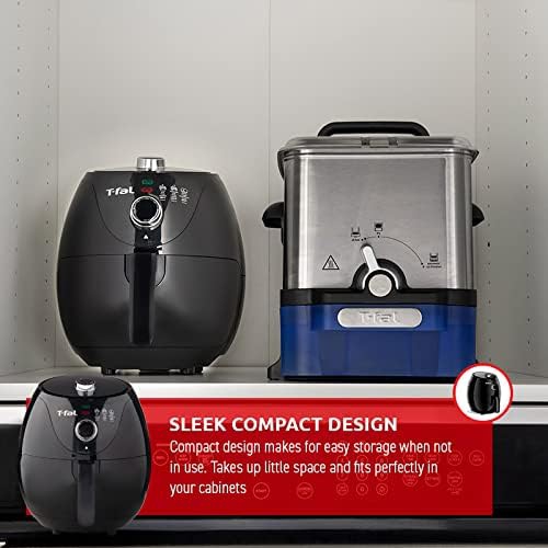 T-Fal Air Fryer Essential, 3.2 Litre / 3.4 Quarts, 1200W, Air Fryer, Grill, Roast, Bake, Perfect Size, Oil-less, Non-stick