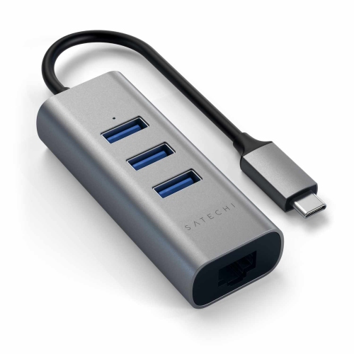 Satechi USB-C 2-in-1 USB Hub with Ethernet | Space Gray