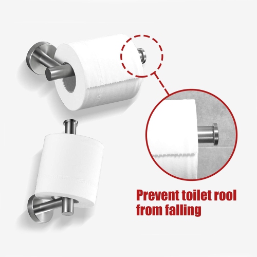 axGear Bathroom Hardware Set 5 Pieces Matte Black Towel Bar Toilet Paper Holder Hook