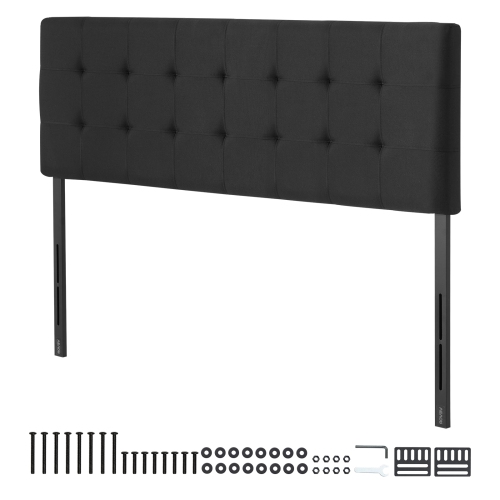 VEVOR Queen Size Headboard, Headboard with Adjustable Height, Comfortable Diamond Tufted for Queen Size Bed, W62.2 x H(42.72-54.53) x D2.76 in, Ideal
