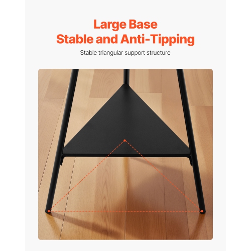 VEVOR 6 Hooks Coat Rack, Freestanding Coats Rack Stand with 2 Shelves, Free Standing Hall Coat Tree for Entryway, Bedroom, Living Room, Modern