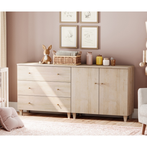 WAMPAT 2-in-1 Sideboard Buffet Cabinet with 2 Doors & 3 Drawers, 70.8" Modern Credenza Storage Cabinet, Coffee Bar Server Table with Storage for