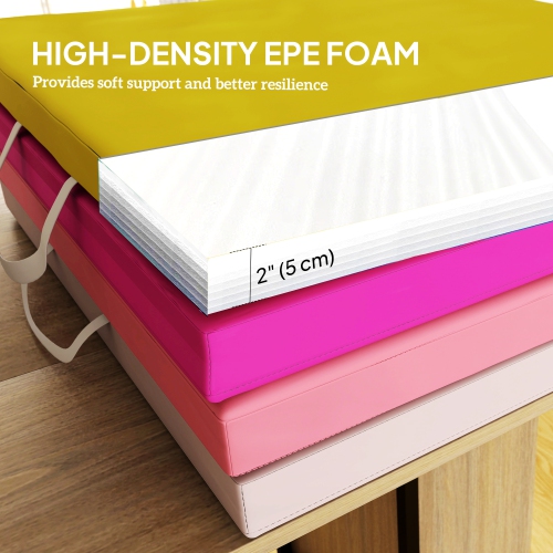 Soozier 8ft Folding Gymnastics Mat, Thick Exercise Mat with Carry Handles for Home Gym Yoga Aerobics Fitness Training, Yellow and Pink