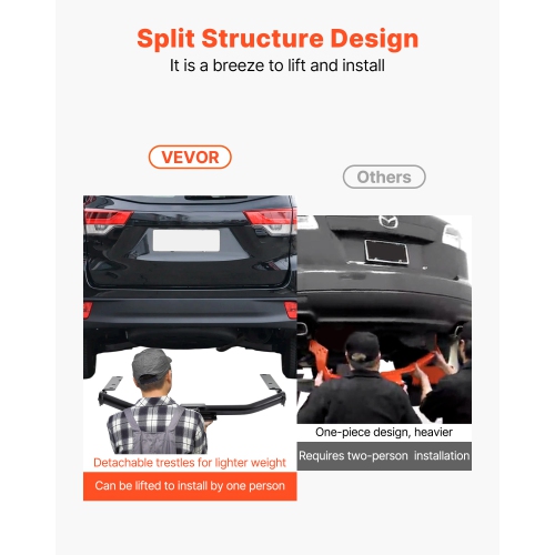 VEVOR Class 3 Trailer Hitch, 2-Inch Receiver, Compatible with 2014-2019 Toyota Highlander, Q345B Steel Tube Frame, Multi-Fit Hitch to Receive Ball