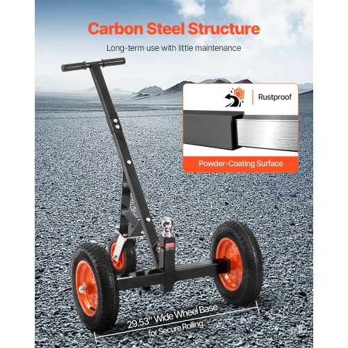 VEVOR Trailer Dolly, 1000lbs Tongue Weight Capacity, Carbon Steel Trailer Mover with 16.7 inch and 22 inch Height Adjustable Trailer Dolly, 2 inch