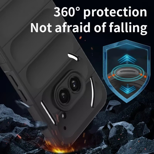 Étui en silicone souple Skin Feeling pour Nothing Phone 3a Couverture de protection - Noir