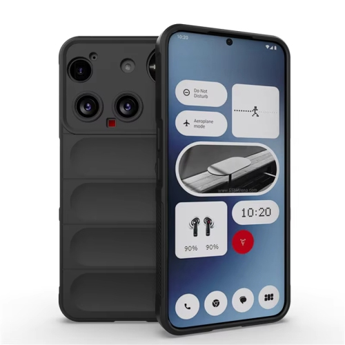 For Nothing Phone 3 Case Shockproof Rubber Silicone Protective Bumper For Nothing Phone 3 - Black