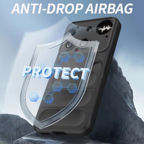 For Nothing Phone 3 Case Shockproof Rubber Silicone Protective Bumper For Nothing Phone 3 - Black