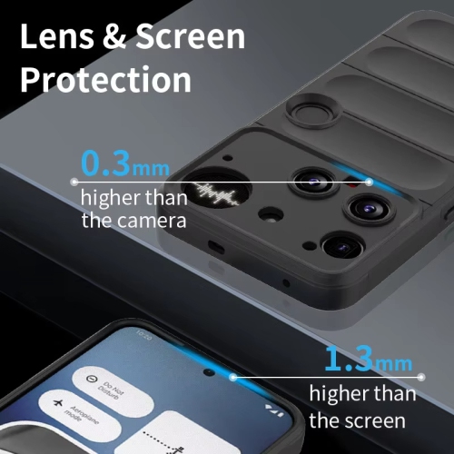 For Nothing Phone 3 Case Shockproof Rubber Silicone Protective Bumper For Nothing Phone 3 - Black