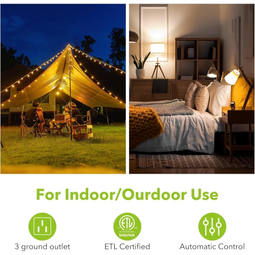 BN-LINK Outdoor Timer: Photocell, waterproof, 24h countdown, 3 outlets – black.