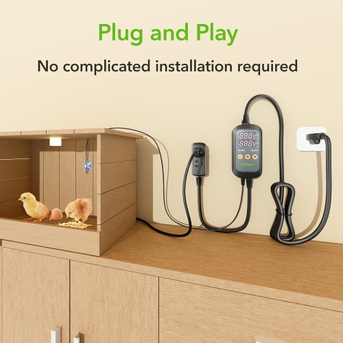 Thermostat BN-LINK : Chauffage/refroidissement, 2 étapes – reptiles, aquarium, breloque, etc.