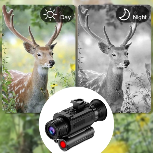 4K HD 8x Zoom Digital Camera 600m Infrared Monocular Night Vision for Hunting, Camping, Hiking