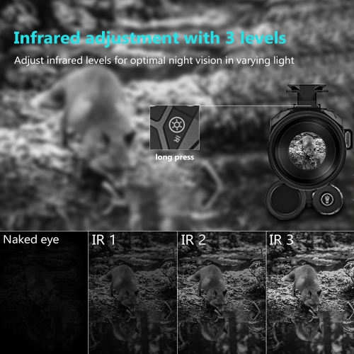 4K HD 8x Zoom Digital Camera 600m Infrared Monocular Night Vision for Hunting, Camping, Hiking
