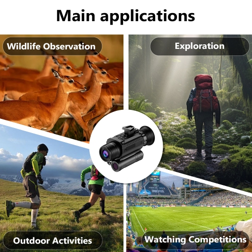 4K HD 8x Zoom Digital Camera 600m Infrared Monocular Night Vision for Hunting, Camping, Hiking