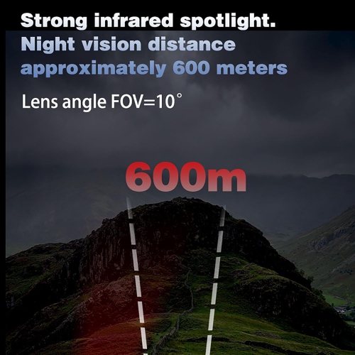 2000 feet binocular dual circular screen outdoor waterproof HD telescope, infrared night vision goggles, head-mounted