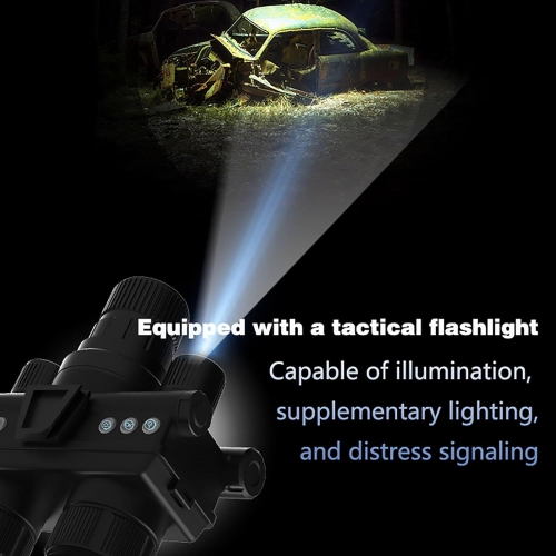 2000 feet binocular dual circular screen outdoor waterproof HD telescope, infrared night vision goggles, head-mounted