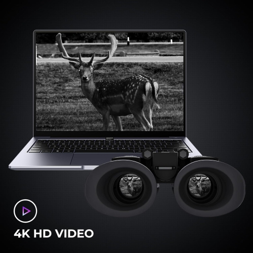 Night Vision Goggles Tactical 4K Digital Infrared Binoculars, Helmet Mounted for Adults, Save Photos and Videos for Hunting, Wildlife Observation,