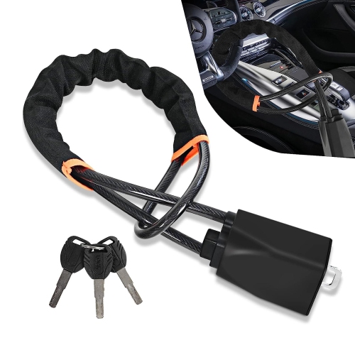 Car Steering Wheel Lock, Seat Belt Buckle Lock, Universal Car Lock Anti-Theft Device Suitable for Most Cars, Trucks, SUVs, and Vans