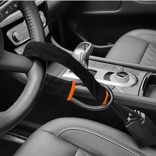 Car Steering Wheel Lock, Seat Belt Buckle Lock, Universal Car Lock Anti-Theft Device Suitable for Most Cars, Trucks, SUVs, and Vans
