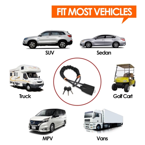 Car Steering Wheel Lock, Seat Belt Buckle Lock, Universal Car Lock Anti-Theft Device Suitable for Most Cars, Trucks, SUVs, and Vans