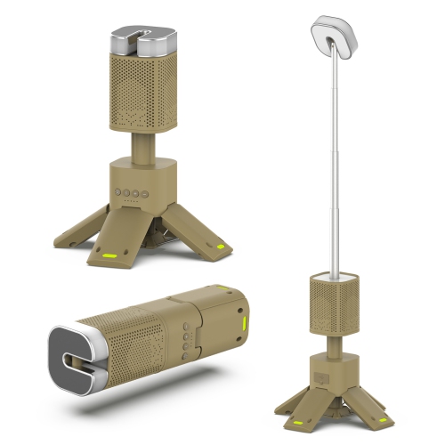 14000mAh Telescopic Camping Lantern with Bluetooth Speaker - 110cm Tripod, 180° Rotating Head, IPX5 Waterproof and Fast Charging, Magnetic Base, Fast