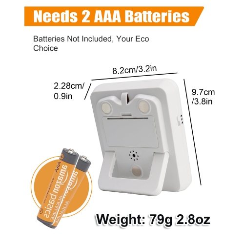 Digital Kitchen Timer, Portable Three-Channel Timer with Alarm, Large Display, Mini Food Timer, Suitable for Kitchen and Barbecue