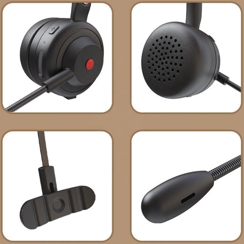 Headset Wireless Truck Driver Headphones Hands-free Call Headset with Mic for Call Center Office, PC/Mobile Compatible