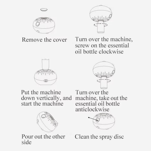 Diffuseur sans eau, diffuseur d'huile essentielle rechargeable sans eau par USB, diffuseurs sans eau pour huiles essentielles , silencieux pour la