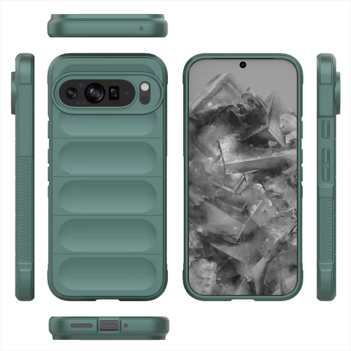 Étui souple antichoc Color Liquid silicone mat pour Google Pixel 9 5G Skin Feel Armor - Vert