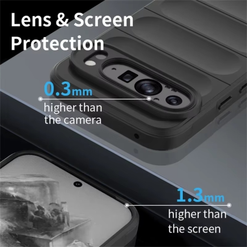 Étui souple antichoc Color Liquid silicone mat pour Google Pixel 9 5G Skin Feel Armor - Vert