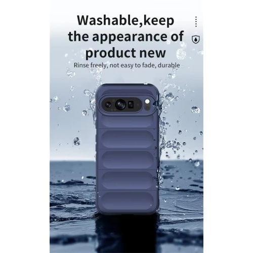 Étui souple antichoc en silicone mat Color Liquid pour Google Pixel 9 Pro Skin Feel Armor - Vert